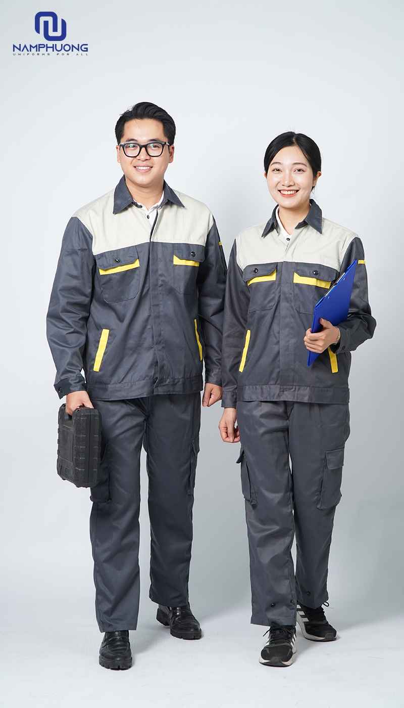 Đồng phục bảo hộ Kỹ sư - Kỹ thuật làm từ vải bố bền, chịu mài mòn và có khả năng chống va đập tốt
