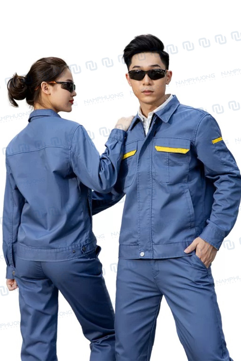 Đồng phục báo hộ lao động mùa đông chất liệu dày dặn
